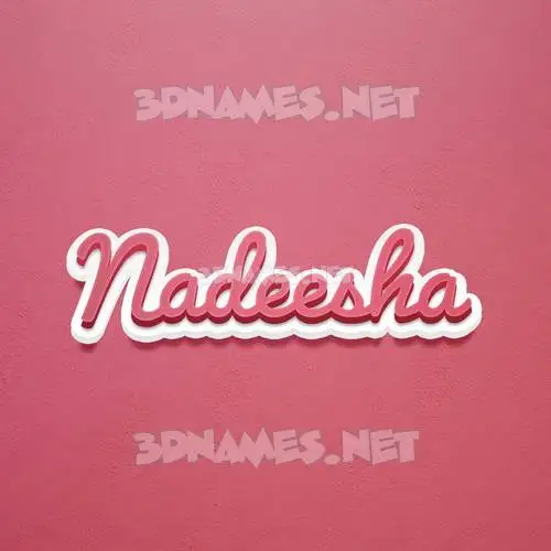 nadeesha in Red Scribble style - 3D name wallpaper