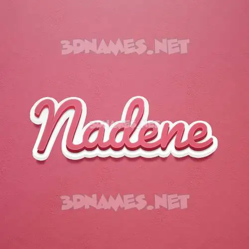 nadene in Red Scribble style - 3D name wallpaper