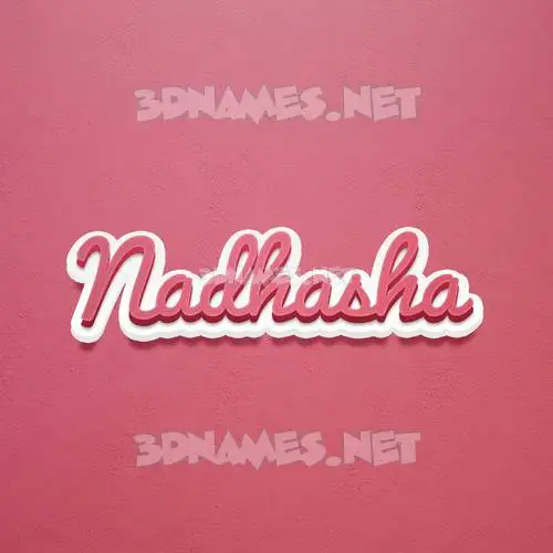 nadhasha in Red Scribble style - 3D name wallpaper nadhasha in Red Scribble style - 3D name wallpaper