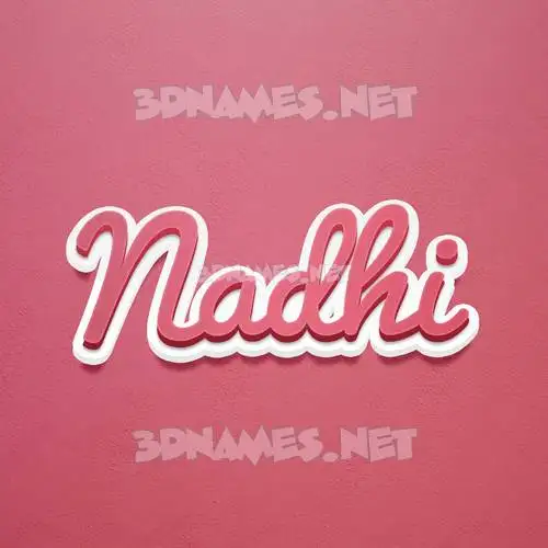 nadhi in Red Scribble style - 3D name wallpaper nadhi in Red Scribble style - 3D name wallpaper