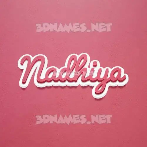 nadhiya in Red Scribble style - 3D name wallpaper nadhiya in Red Scribble style - 3D name wallpaper