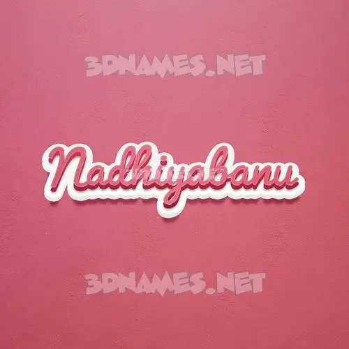 nadhiyabanu in Red Scribble style - 3D name wallpaper nadhiyabanu in Red Scribble style - 3D name wallpaper