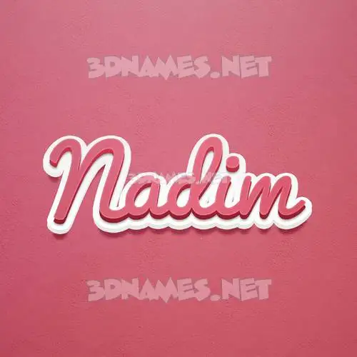 nadim in Red Scribble style - 3D name wallpaper
