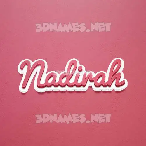 nadirah in Red Scribble style - 3D name wallpaper