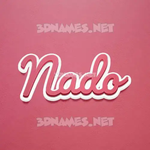 nado in Red Scribble style - 3D name wallpaper nado in Red Scribble style - 3D name wallpaper