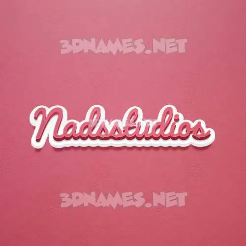 nadsstudios in Red Scribble style - 3D name wallpaper nadsstudios in Red Scribble style - 3D name wallpaper