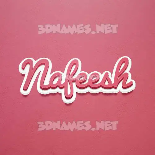 nafeesh in Red Scribble style - 3D name wallpaper