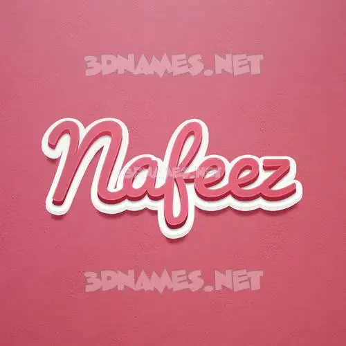 nafeez in Red Scribble style - 3D name wallpaper
