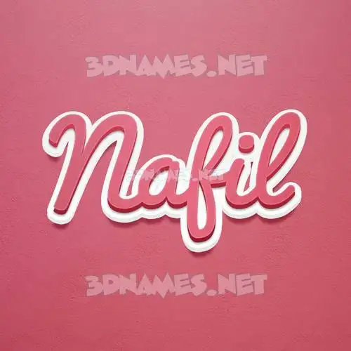 nafil in Red Scribble style - 3D name wallpaper nafil in Red Scribble style - 3D name wallpaper