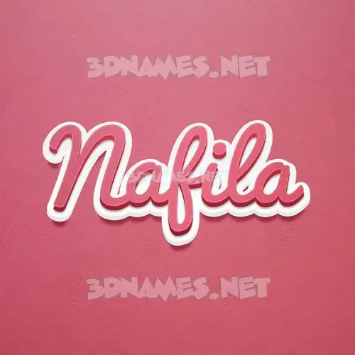 nafila in Red Scribble style - 3D name wallpaper nafila in Red Scribble style - 3D name wallpaper