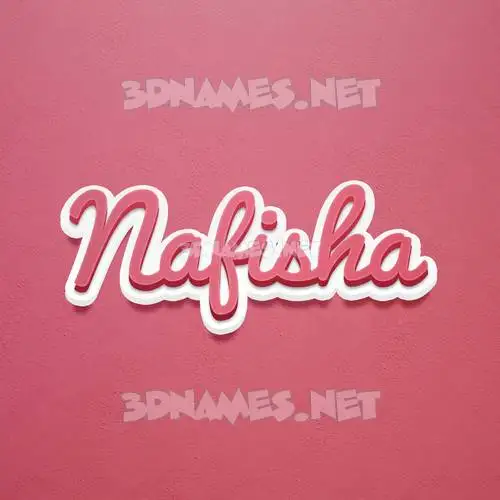 nafisha in Red Scribble style - 3D name wallpaper
