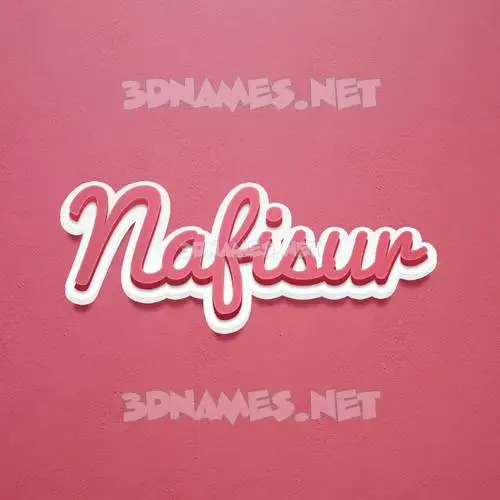 nafisur in Red Scribble style - 3D name wallpaper