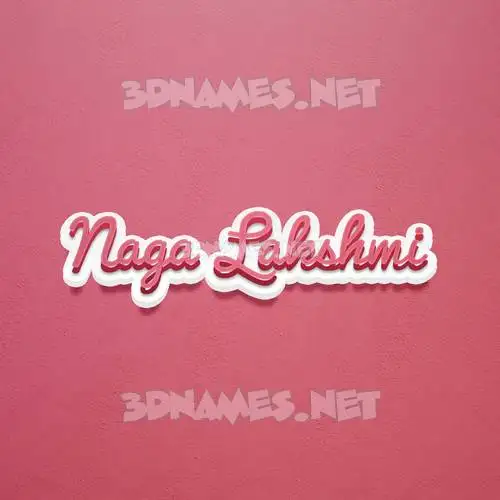 naga lakshmi in Red Scribble style - 3D name wallpaper