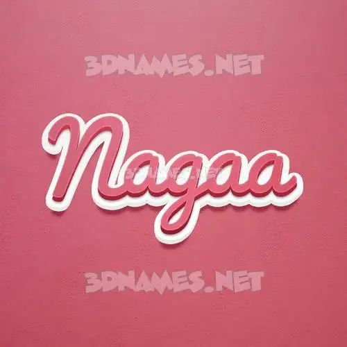 nagaa in Red Scribble style - 3D name wallpaper