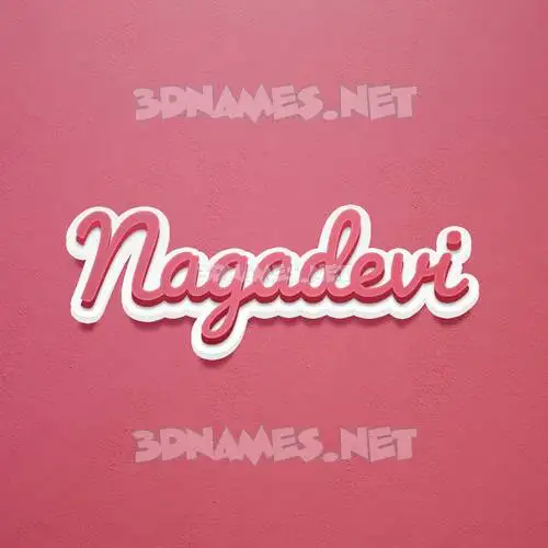 nagadevi in Red Scribble style - 3D name wallpaper