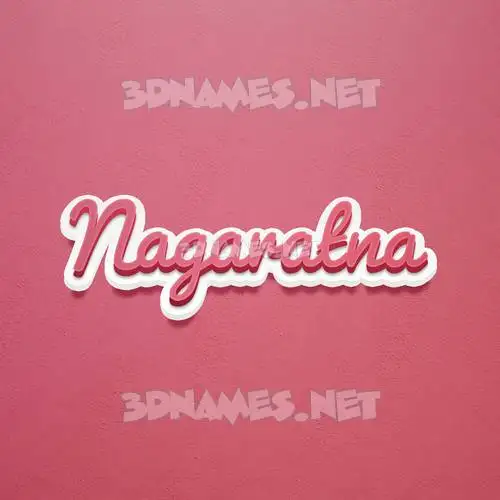 nagaratna in Red Scribble style - 3D name wallpaper