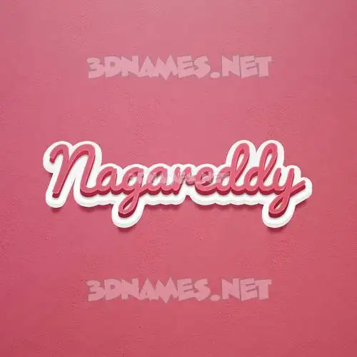 nagareddy in Red Scribble style - 3D name wallpaper