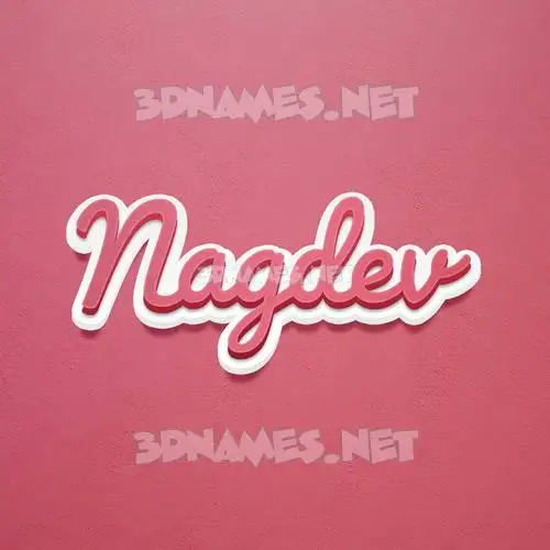 nagdev in Red Scribble style - 3D name wallpaper
