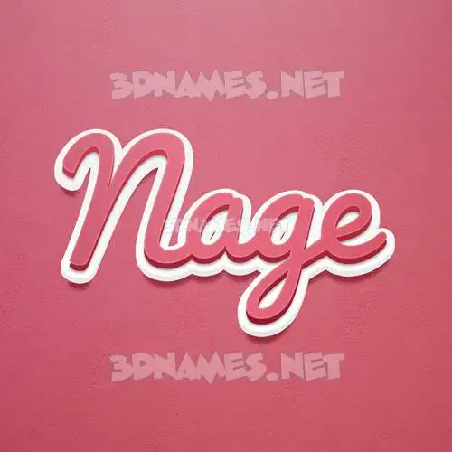 nage in Red Scribble style - 3D name wallpaper nage in Red Scribble style - 3D name wallpaper