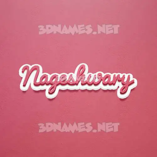 nageshwary in Red Scribble style - 3D name wallpaper