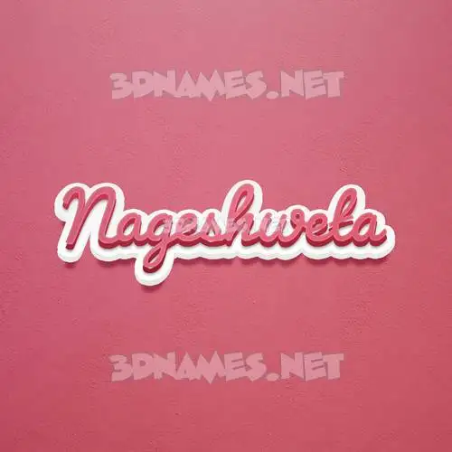 nageshweta in Red Scribble style - 3D name wallpaper
