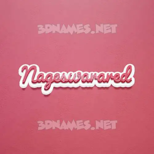 nageswarared in Red Scribble style - 3D name wallpaper