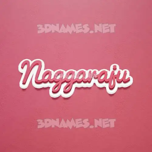 naggaraju in Red Scribble style - 3D name wallpaper