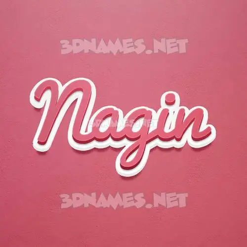 nagin in Red Scribble style - 3D name wallpaper