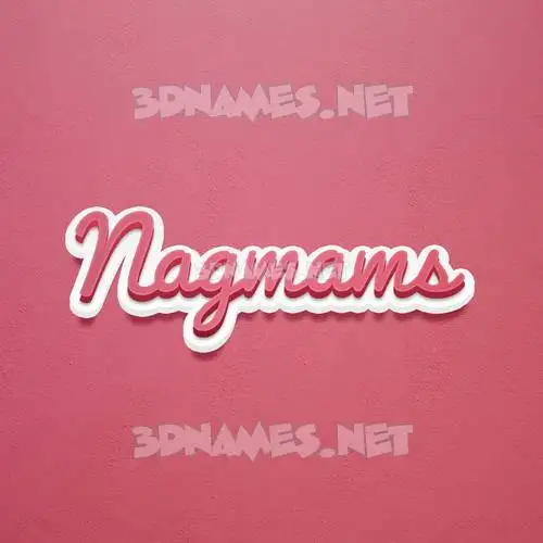 nagmams in Red Scribble style - 3D name wallpaper