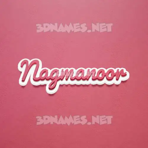 nagmanoor in Red Scribble style - 3D name wallpaper