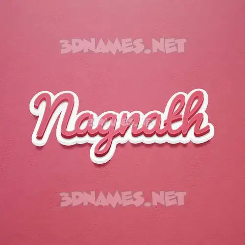 nagnath in Red Scribble style - 3D name wallpaper
