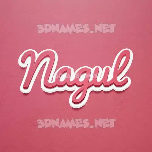 nagul in Red Scribble style - 3D name wallpaper