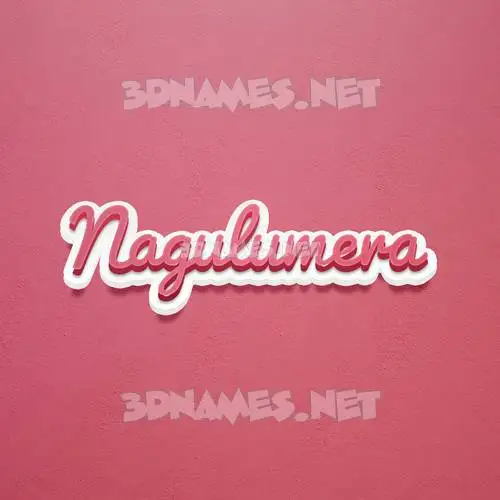 nagulumera in Red Scribble style - 3D name wallpaper