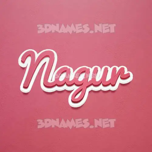 nagur in Red Scribble style - 3D name wallpaper