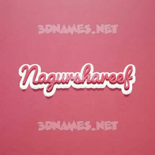 nagurshareef in Red Scribble style - 3D name wallpaper