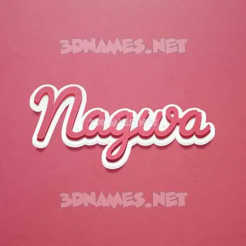 nagwa in Red Scribble style - 3D name wallpaper