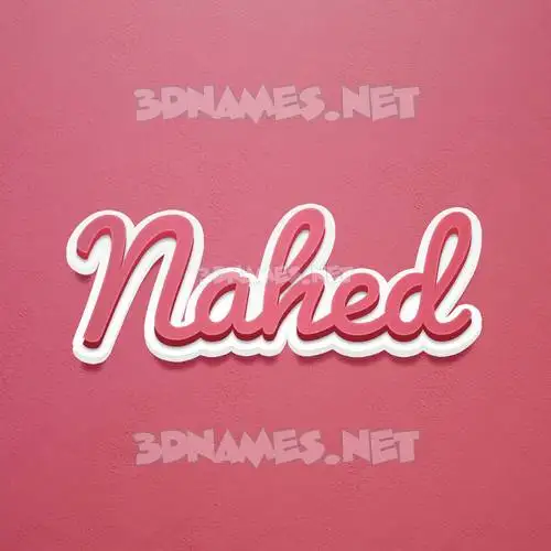 nahed in Red Scribble style - 3D name wallpaper nahed in Red Scribble style - 3D name wallpaper