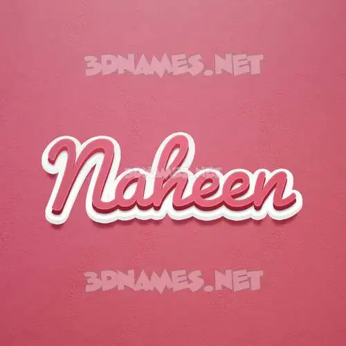 naheen in Red Scribble style - 3D name wallpaper