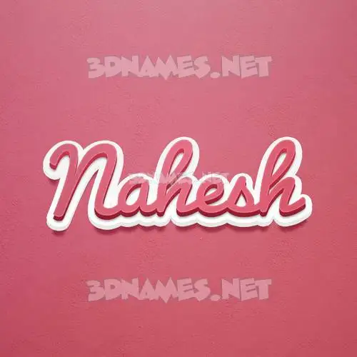 nahesh in Red Scribble style - 3D name wallpaper