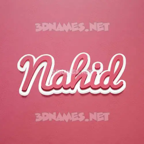 nahid in Red Scribble style - 3D name wallpaper nahid in Red Scribble style - 3D name wallpaper