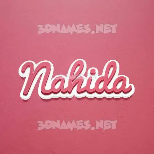 nahida in Red Scribble style - 3D name wallpaper