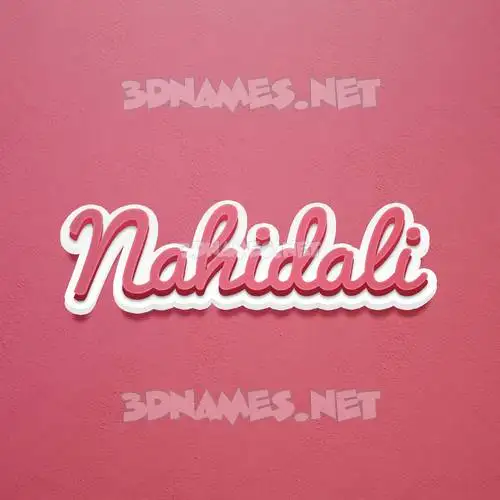 nahidali in Red Scribble style - 3D name wallpaper nahidali in Red Scribble style - 3D name wallpaper