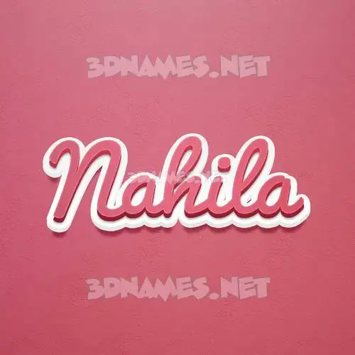 nahila in Red Scribble style - 3D name wallpaper nahila in Red Scribble style - 3D name wallpaper