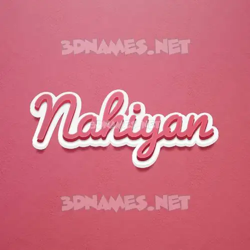 nahiyan in Red Scribble style - 3D name wallpaper
