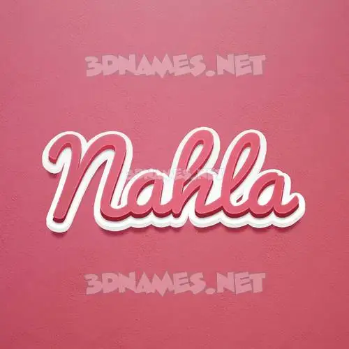 nahla in Red Scribble style - 3D name wallpaper nahla in Red Scribble style - 3D name wallpaper