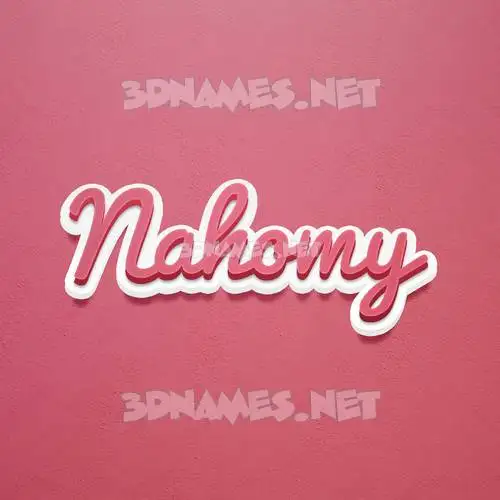 nahomy in Red Scribble style - 3D name wallpaper