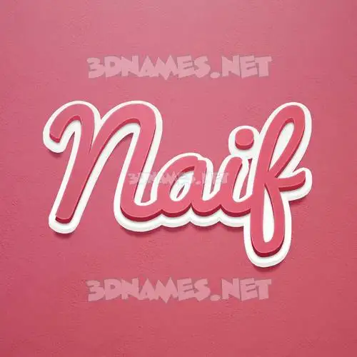 naif in Red Scribble style - 3D name wallpaper naif in Red Scribble style - 3D name wallpaper