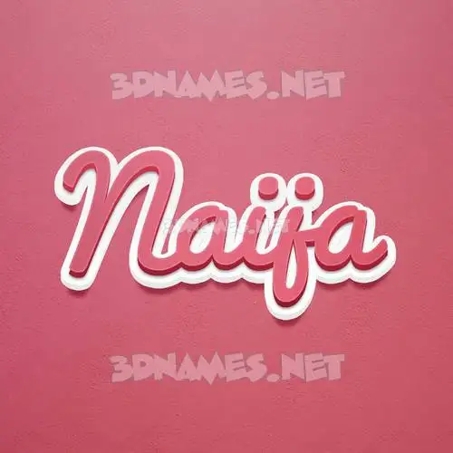 naija in Red Scribble style - 3D name wallpaper