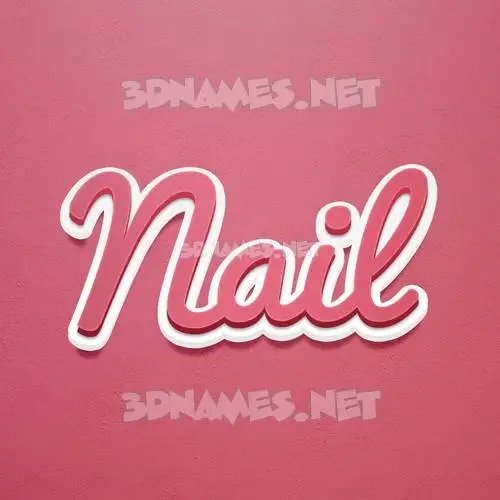 nail in Red Scribble style - 3D name wallpaper nail in Red Scribble style - 3D name wallpaper