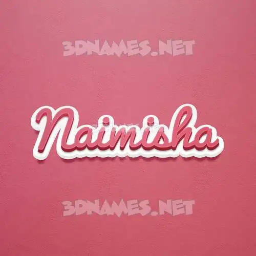 naimisha in Red Scribble style - 3D name wallpaper